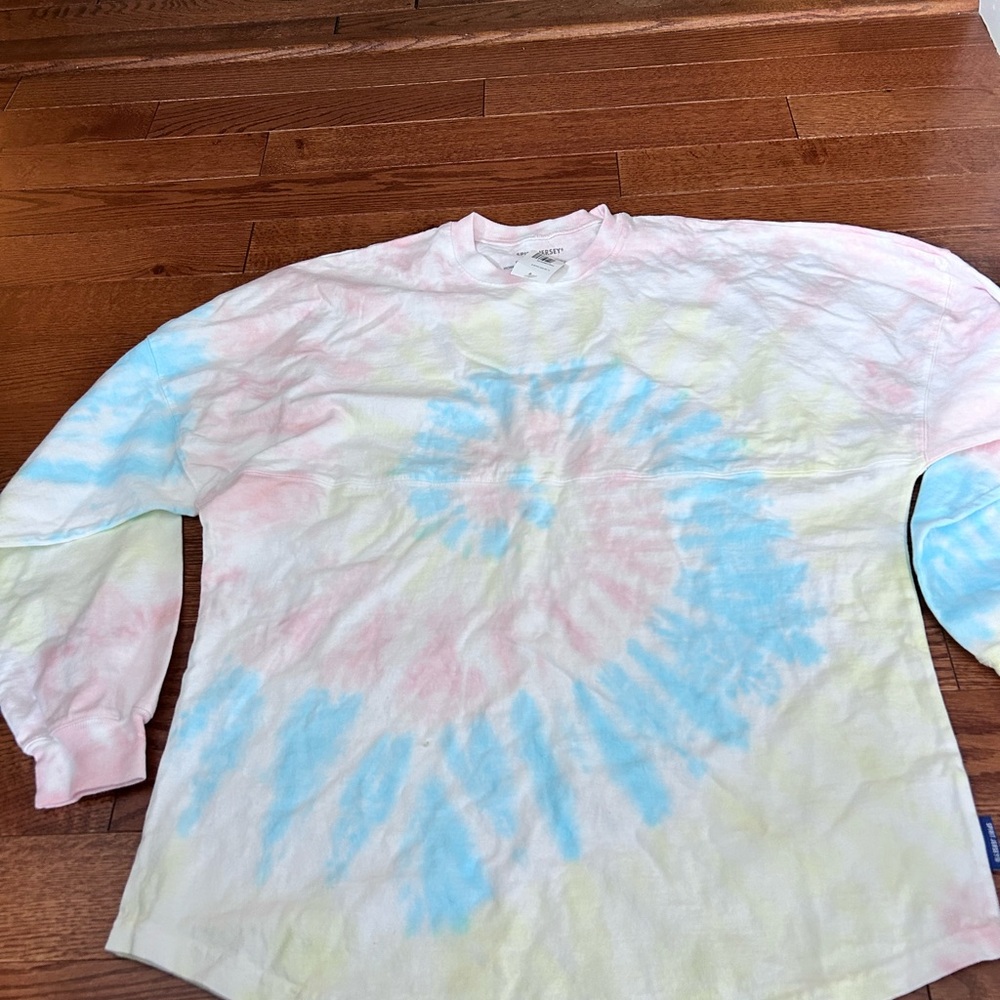 Spirit Jersey pastel tye dye long sleeve tee.